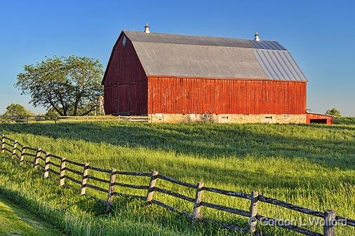 Red Barn At Sunset_10348.jpg - Photographed near Perth, Ontario, Canada.